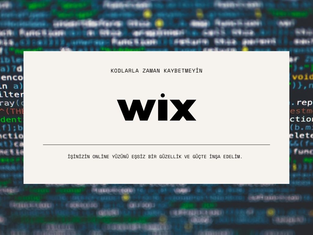 Ben wix sitelerinizi tasarlarım